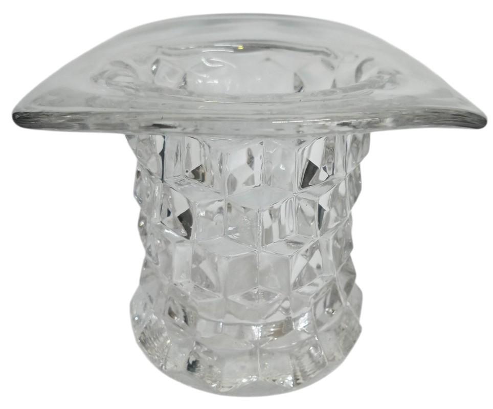Fostoria Glass Top Hat Likely 1980s Vintage Retro Collectible Nostalgic