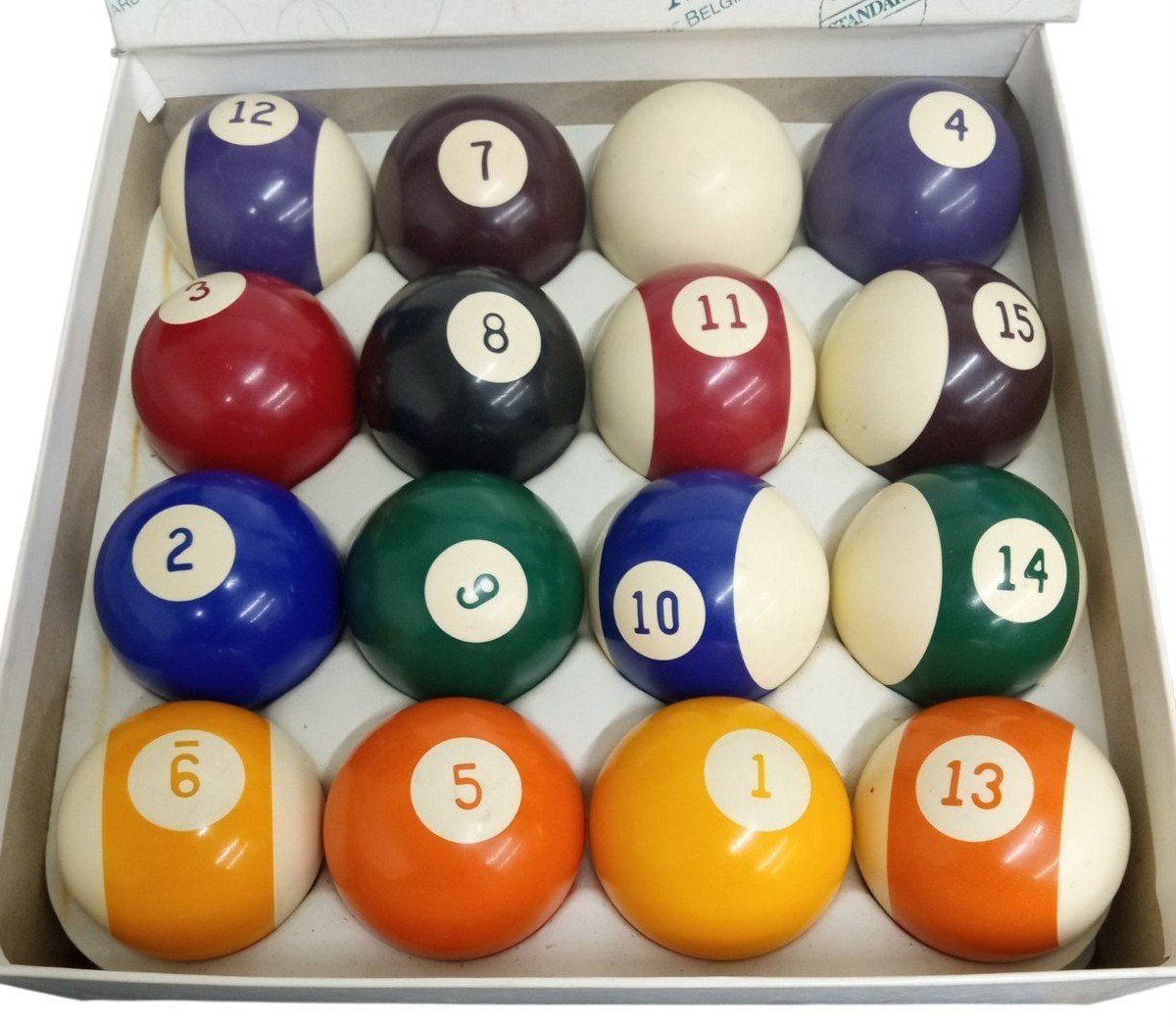 Aramith Billiard Balls W/Original Box Likely 1980s Vintage Sports Equipment