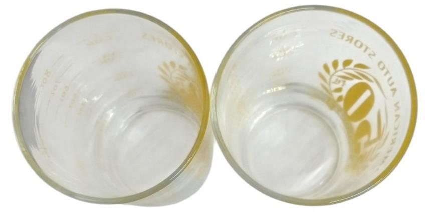 American Auto Stores 50th Anniversary Glasses 1963 Vintage Memorabilia