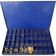 Packard Automotive Cable Terminals Metal Box W/Misc Parts Vintage Industrial