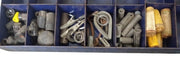 Packard Automotive Cable Terminals Metal Box W/Misc Parts Vintage Industrial