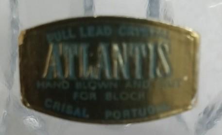 Atlantis Crystal Glass Decanter W/Stopper Vintage Collectible Glassware