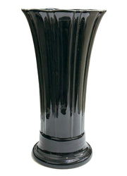 Fiesta - Black Medium Flower Vase Homer Laughlin HLC Ceramic Collectible Decor