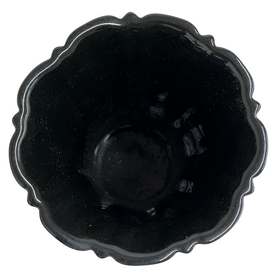 Fiesta - Black Medium Flower Vase Homer Laughlin HLC Ceramic Collectible Decor