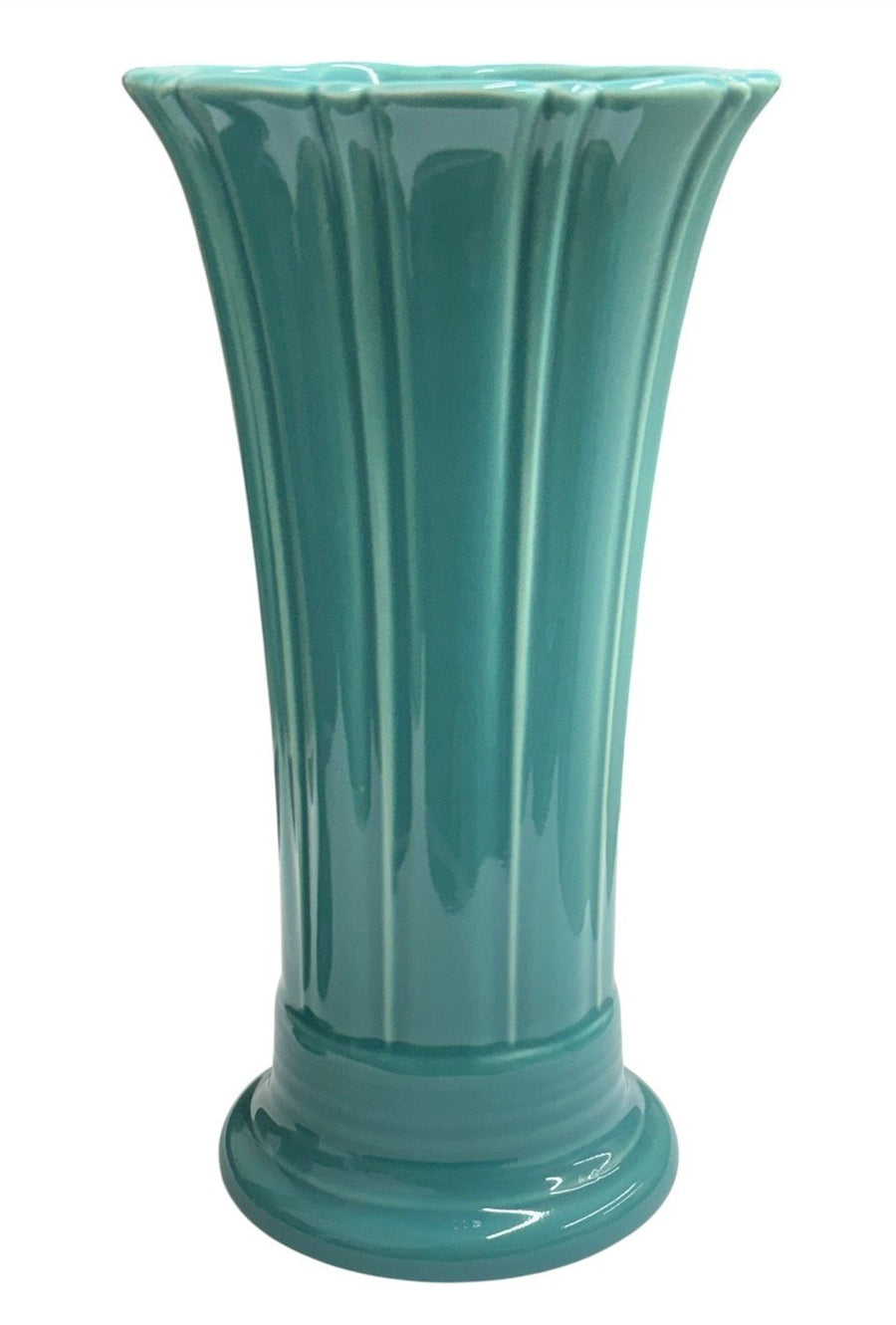 Fiesta - Turquoise Blue Medium Flower Vase Homer Laughlin HLC Ceramic Collectible Decor