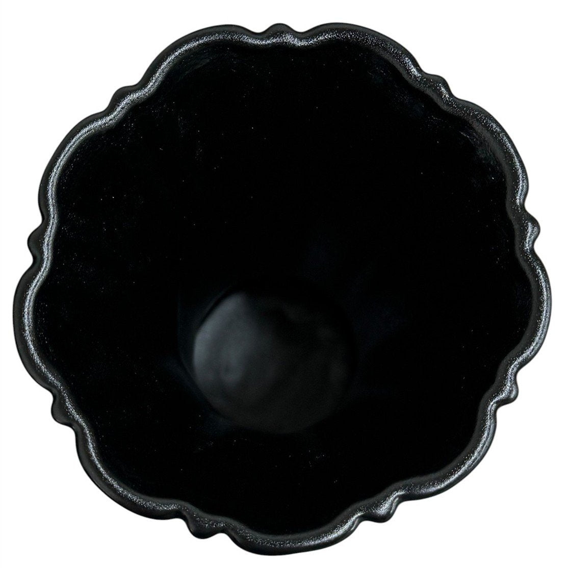 Fiesta - Foundry Black Medium Flower Vase Homer Laughlin HLC Ceramic Collectible Decor