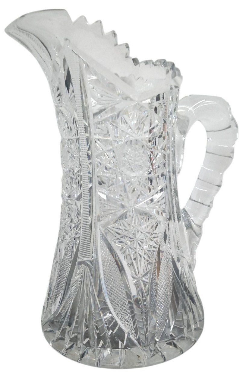 ABP Crystal Glass Pitcher Vintage Collectible Serveware Barware Glassware