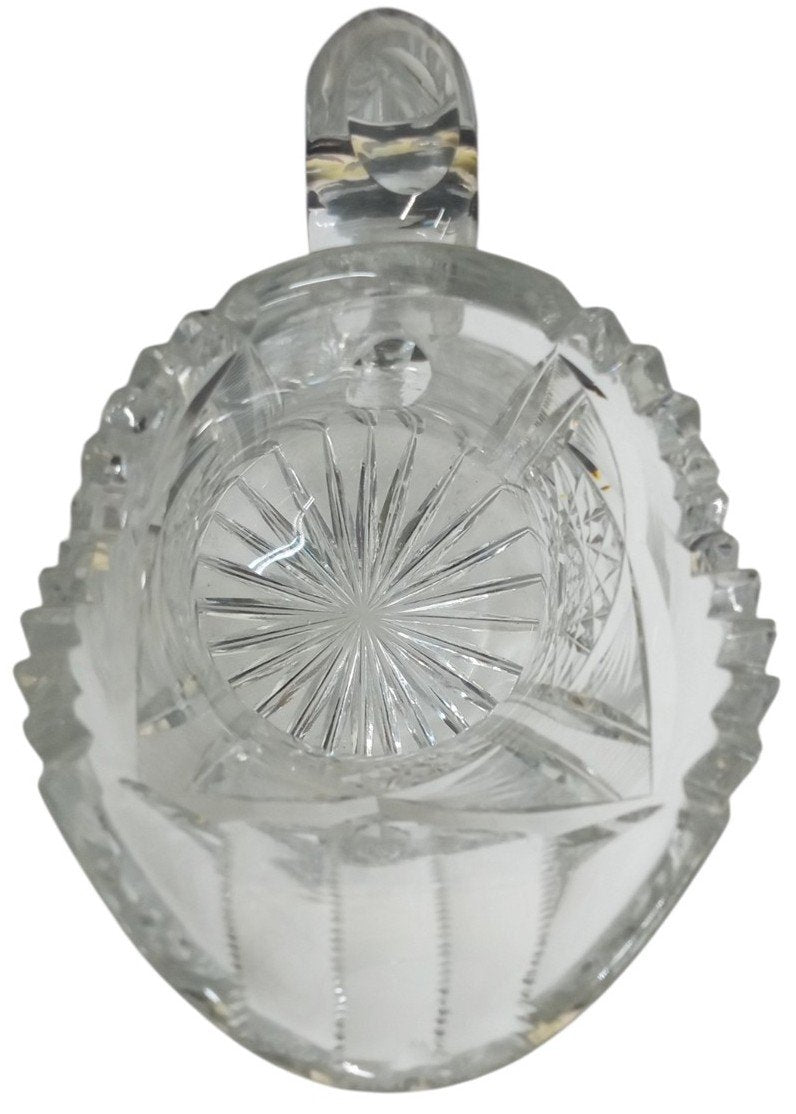 ABP Crystal Glass Pitcher Vintage Collectible Serveware Barware Glassware