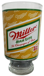 Miller High Life Beer Glass Breweriana Vintage Collectible Nostalgic Drinkware