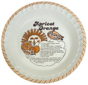 Royal China Co Country Harvest Apricot Orange Ice Cream Pie Plate 1983