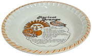 Royal China Co Country Harvest Apricot Orange Ice Cream Pie Plate 1983