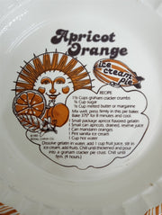 Royal China Co Country Harvest Apricot Orange Ice Cream Pie Plate 1983