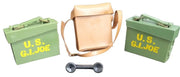 Hasbro GI Joe Ammo Boxes & Field Phone Accessories Likely 1960s Vintage Retro