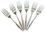 Oneida Kenwood Forever Rose Stainless Steel Salad Forks Set Of 6 Vintage