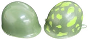 Hasbro GI Joe Plain Green & Camo Army Helmet Accessories Likely 1960s Retro