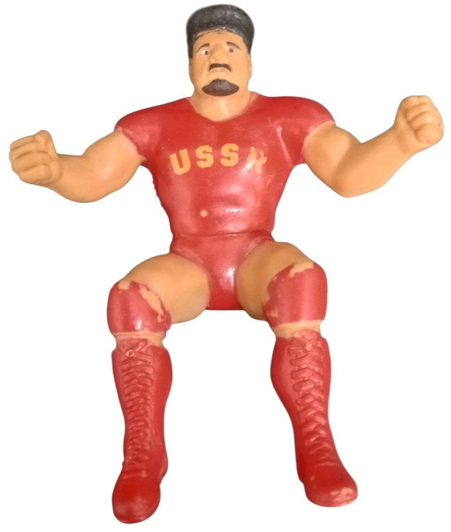 WWF LJN Thumb Wrestler Toys Hulk Hogan Nikolai Volkoff 1985 Vintage Retro