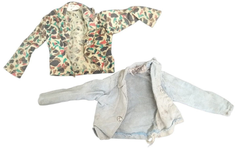 GI Joe Land Adventurer & Navy Attack Shirts Likely 1960s Vintage Collectible