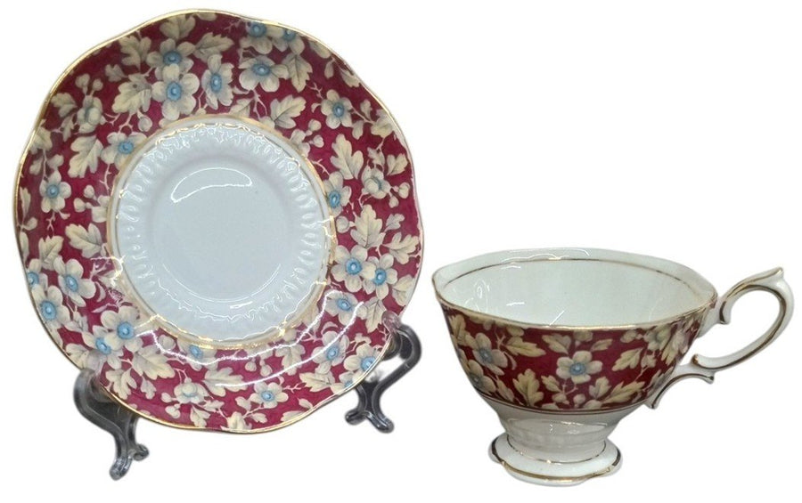 Royal Albert Royal Brocade Cup & Saucer Likely 1930s Vintage Collectible