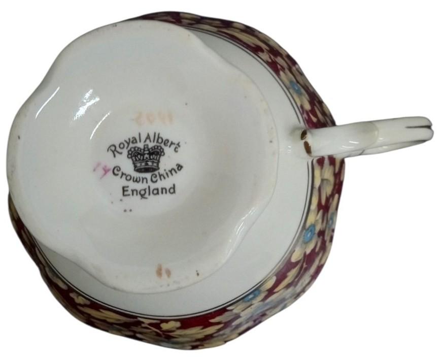 Royal Albert Royal Brocade Cup & Saucer Likely 1930s Vintage Collectible