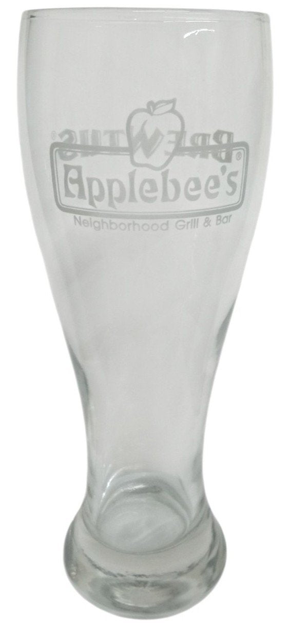 Applebee's Brewtus 20oz Glass 1990s Vintage Retro Barware Restaurantware