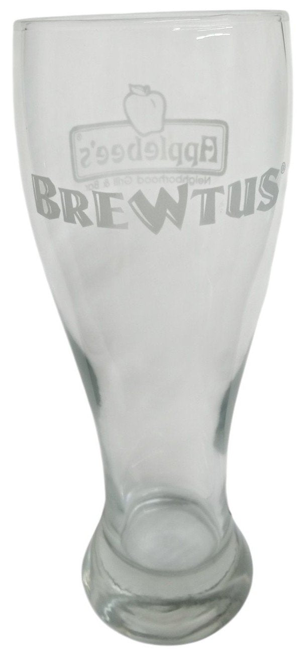Applebee's Brewtus 20oz Glass 1990s Vintage Retro Barware Restaurantware