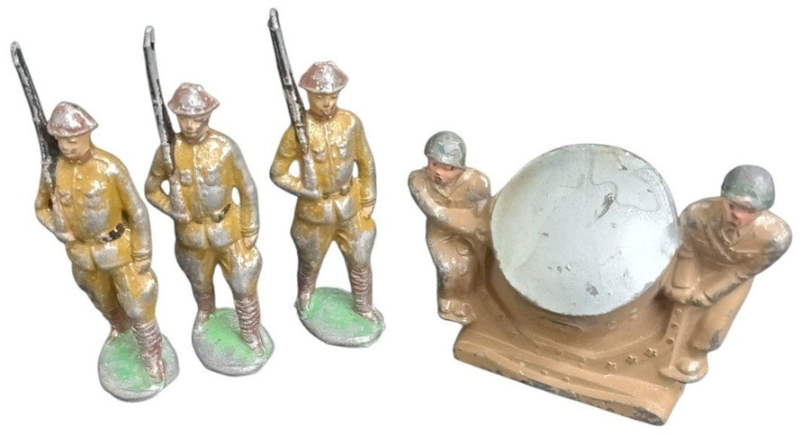 Barclay Lead Soldier Toys Set Of 4 Likely 1930s Vintage Collectible