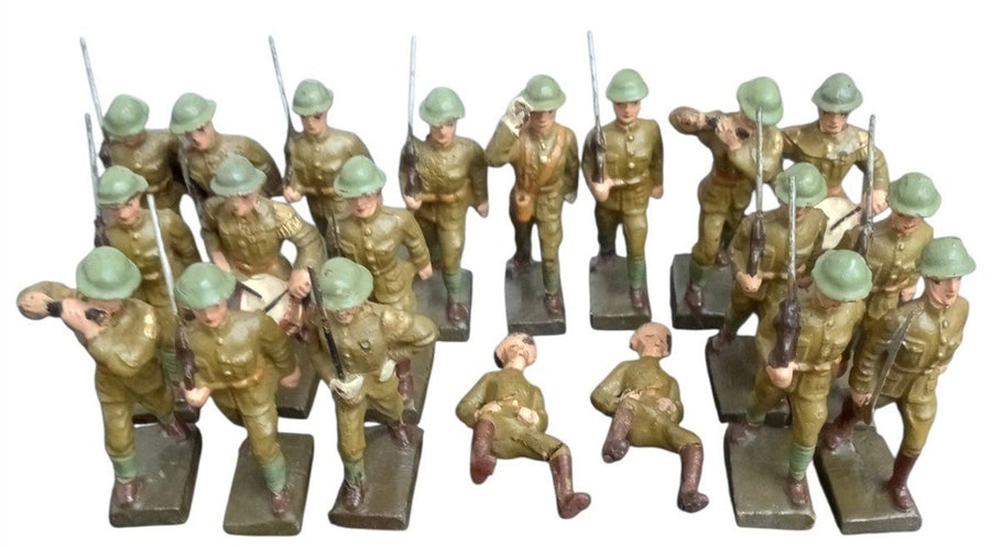 Lineol Toy Soldier Set 36 Pc Made In Germany Likely 1960s Vintage Collectible