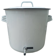 PicnicPlace White Enamel Drink Dispenser 5 Gallons Rustic Farmhouse Decorative