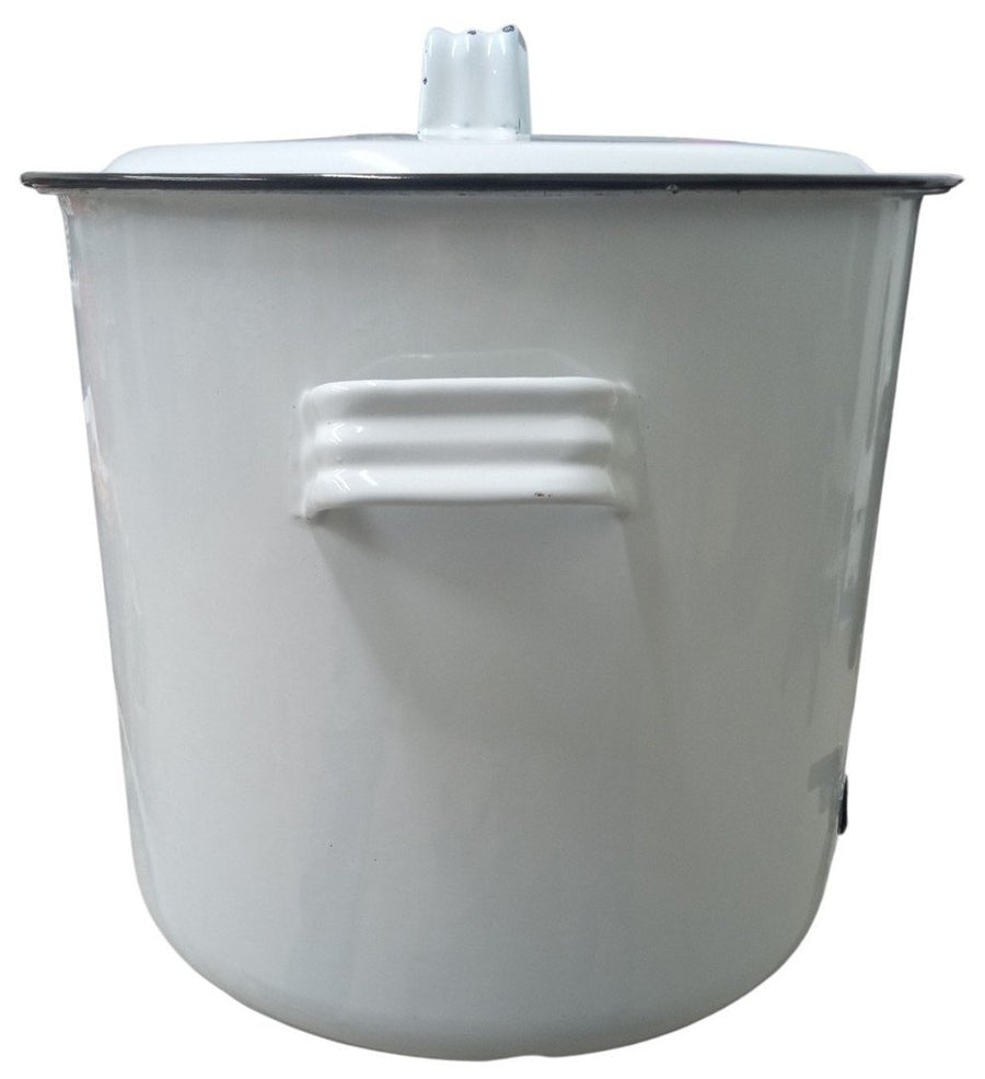 PicnicPlace White Enamel Drink Dispenser 5 Gallons Rustic Farmhouse Decorative