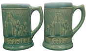 McCoy Old Heidelberg Beer Mugs Set Of 4 Likely 1930s Vintage Breweriana Pottery