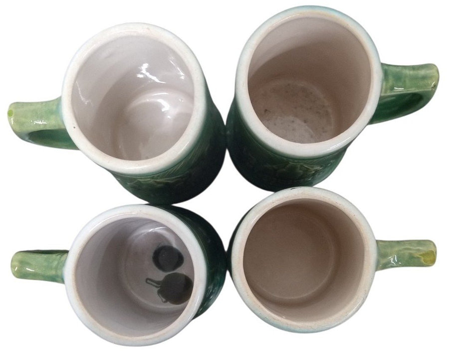 McCoy Old Heidelberg Beer Mugs Set Of 4 Likely 1930s Vintage Breweriana Pottery