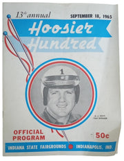 Hoosier Hundred Race Program Indianapolis Mario Andretti Vintage Racing 1965