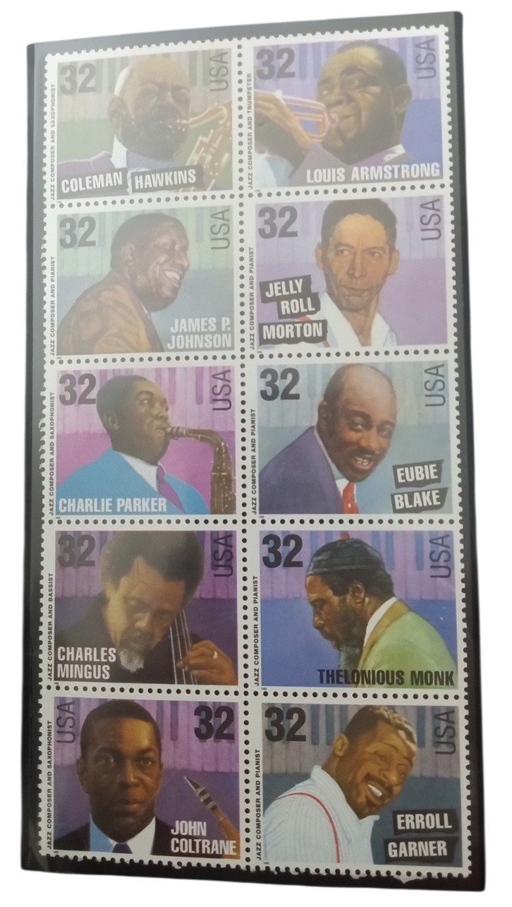 USPS 1995 Commemorative Stamp Collection Louis Armstrong Marilyn Monroe