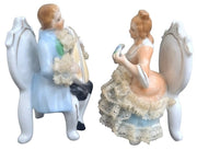 Dresden Style Porcelain Figures Made In Japan Likely 1950s Antique Collectible