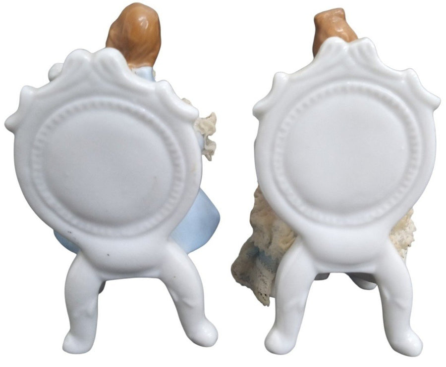 Dresden Style Porcelain Figures Made In Japan Likely 1950s Antique Collectible