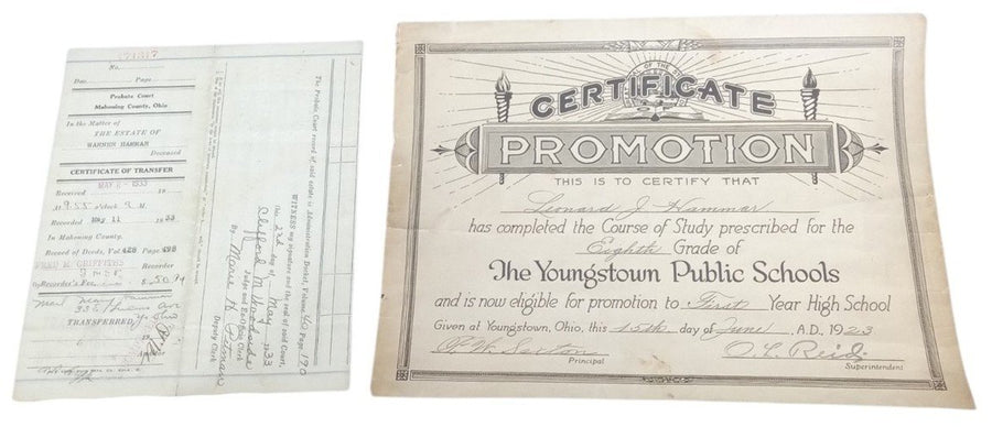 Youngstown Ohio Ephemera 1920s & 1930s Vintage Antique Collectible History