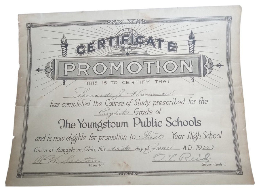 Youngstown Ohio Ephemera 1920s & 1930s Vintage Antique Collectible History