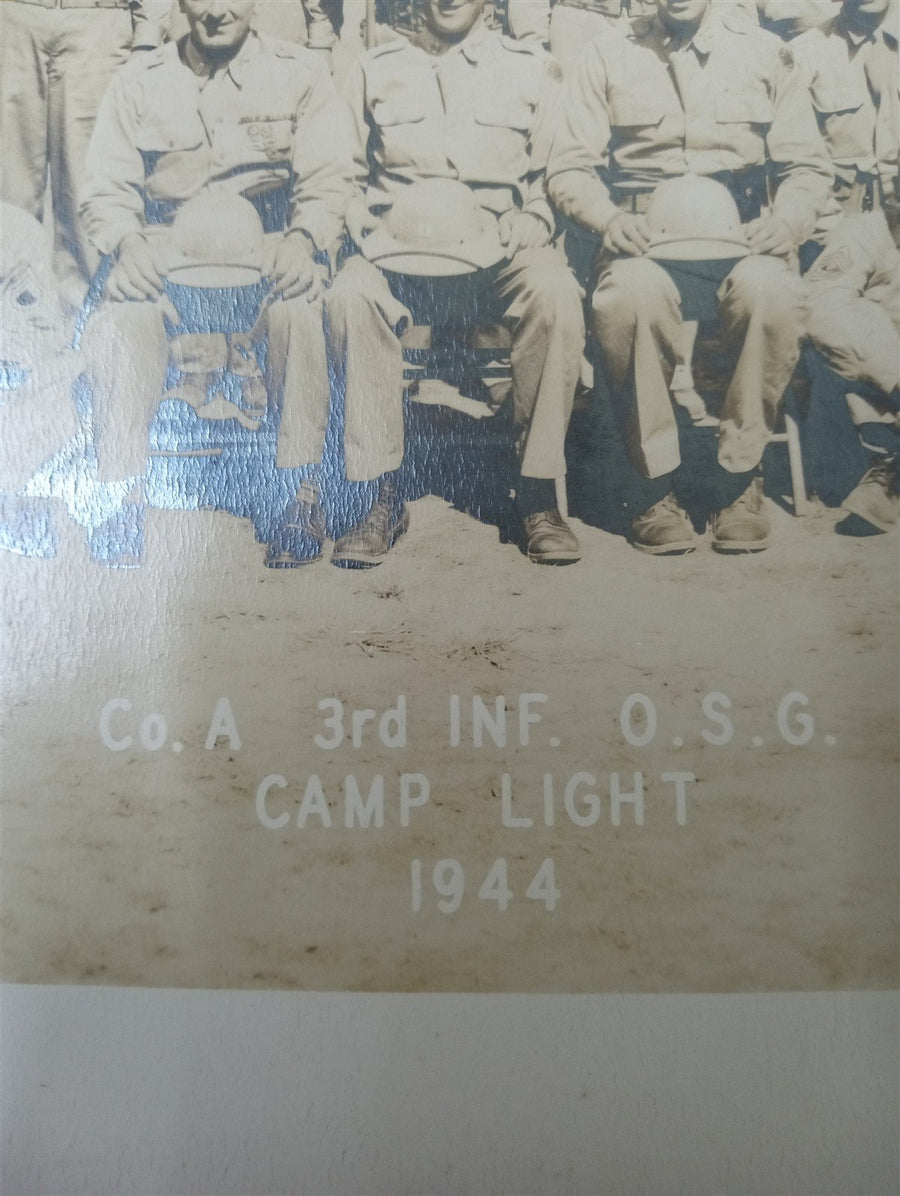 World War II Camp Light 3rd Infantry Panoramic Photo 10"x20" Historical 1944