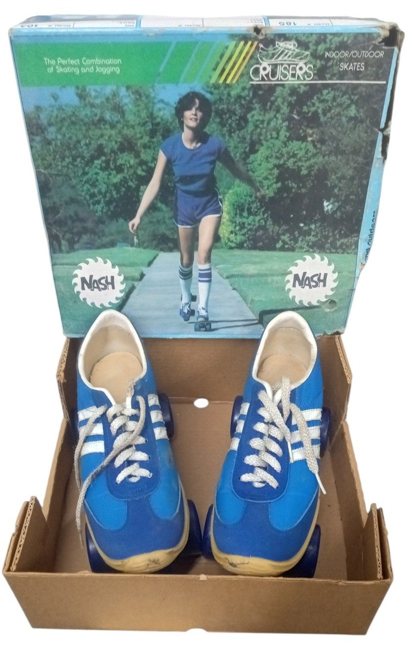 Nash Cruisers Indoor & Outdoor Skates Adidas Men's 9/Women's 11 Vintage 1970s