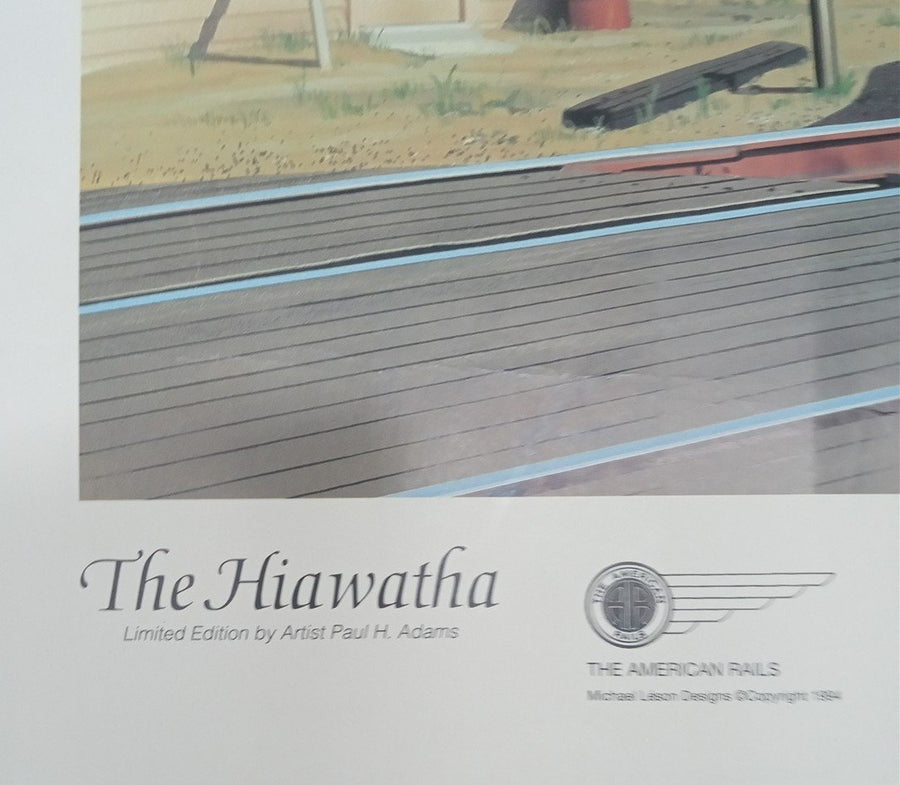 Milwaukee Road Hiawatha Train Poster 20"x26" Decorative Railroadiana 1994