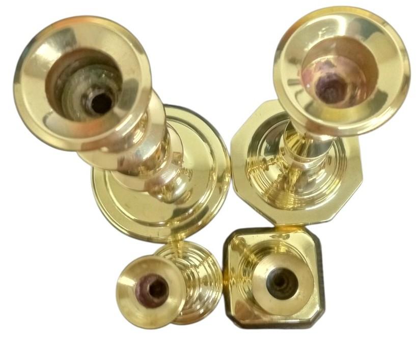 Baldwin Brass Candlesticks Set Of 4 Assorted Sizes Likely 1980s Vintage Decor