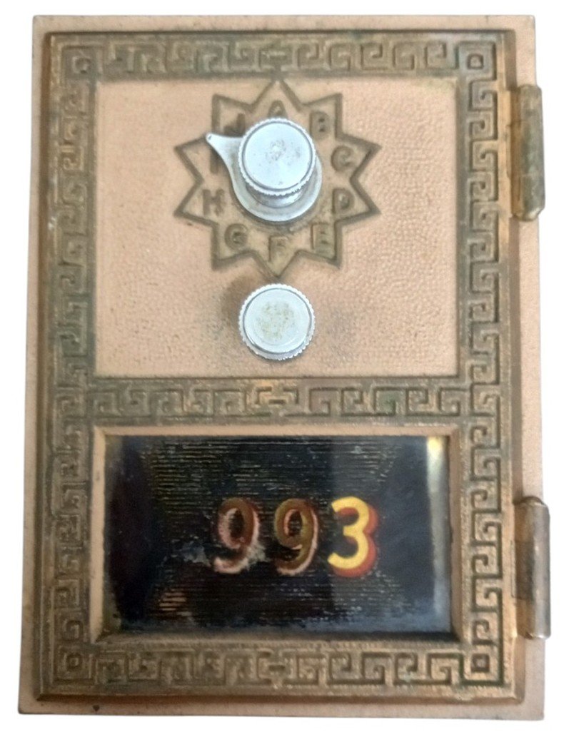 WP Post Office Box Door Likely 1960s Vintage Collectible Decorative Unique