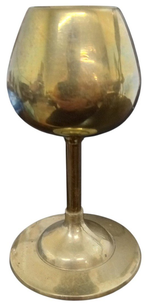 Brass Tulip/Orb Candle Holders Set of 3 Vintage Decorative Collectible Ornate