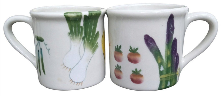 Hartstone Farmer's Market Ceramic Mugs Set Of 8 Vintage Collectible Serveware