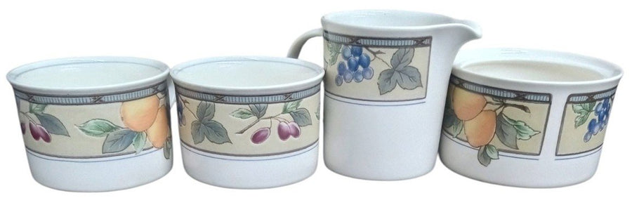 Mikasa Garden Harvest Set 12 Pc 1991 Vintage Collectible Dinnerware Serveware