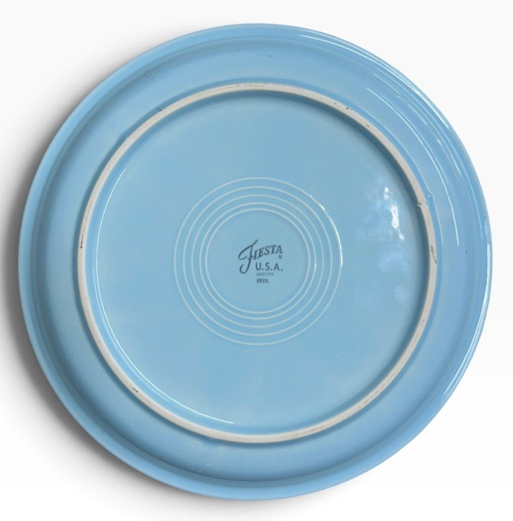 Fiesta - Sky Blue Bistro Coupe Dinner Plate Homer Laughlin Ceramic