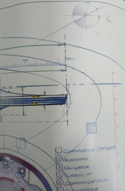 Star Trek USS Enterprise Blueprint Poster 12"x22" Ertl 1995 William Shatner