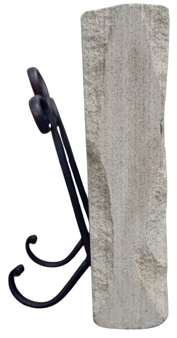 Busch Beer Stone Sign W/Metal Stand Breweriana Advertisement Decorative Mancave