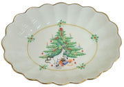 Mikasa Christmas Spirit Trinket Dish Bone China 1989 Discontinued Festive