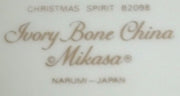 Mikasa Christmas Spirit Trinket Dish Bone China 1989 Discontinued Festive